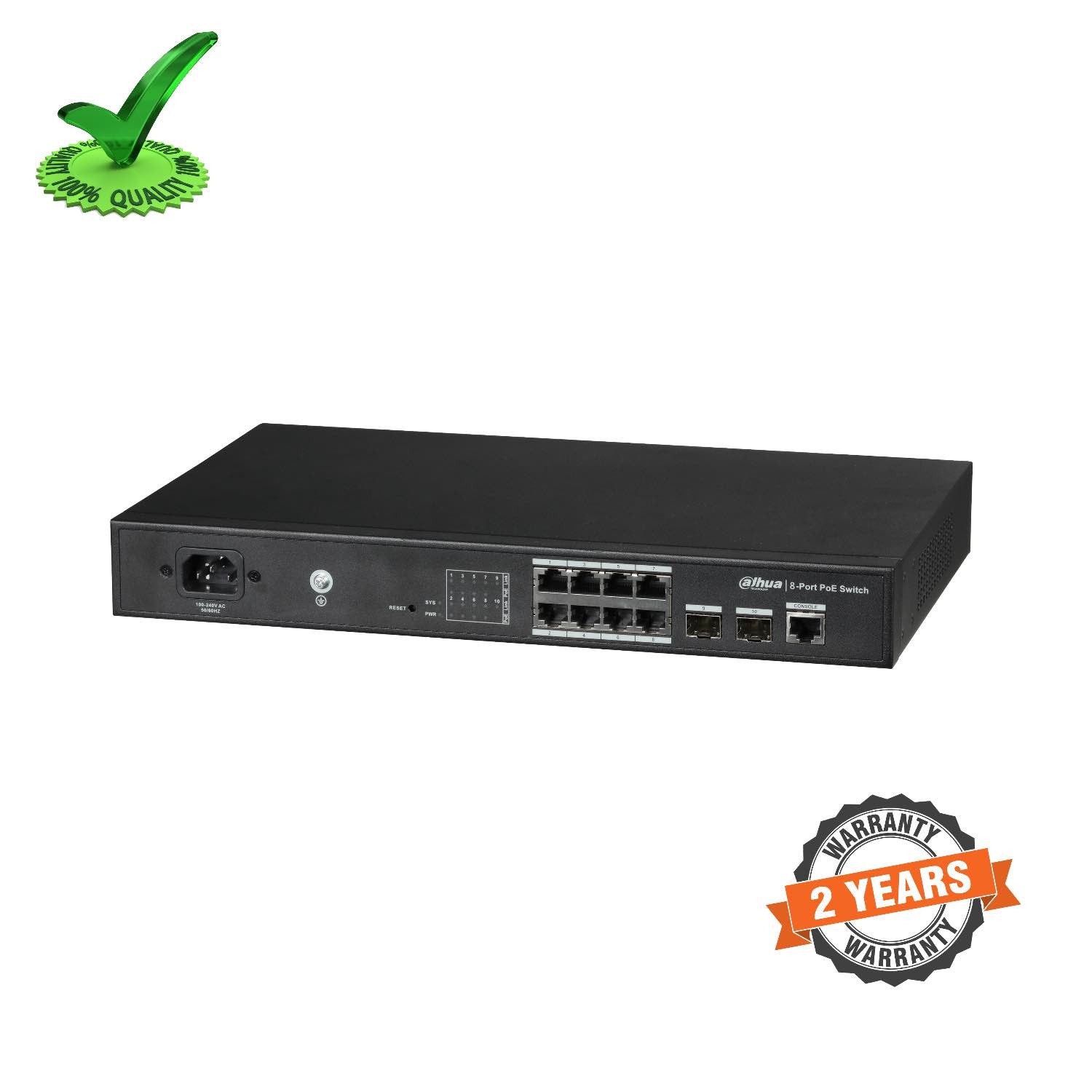 Dahua DH-PFS4210-8GT-150 8-Port PoE Gigabit Managed Switch Dahua DH-PFS4210-8GT-150 8-Port PoE Gigabit Managed Switch
